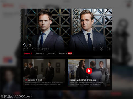 Netflix iPad UI - 源文件