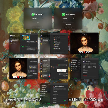 WhatsApp for Mac UI-源文件-素材国度dc10000.com