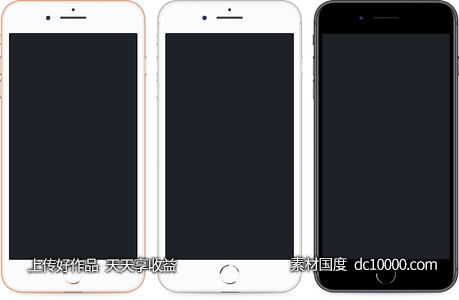 iPhone 8 Plus 全色系模型-源文件-素材国度dc10000.com