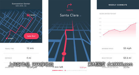 地图应用界面-源文件-素材国度dc10000.com