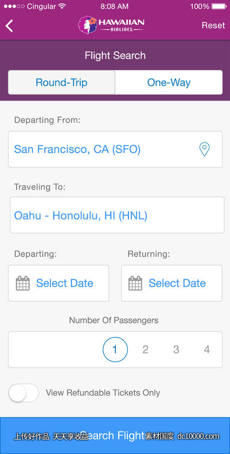 Hawaiian Airlines Redesign-源文件-素材国度dc10000.com