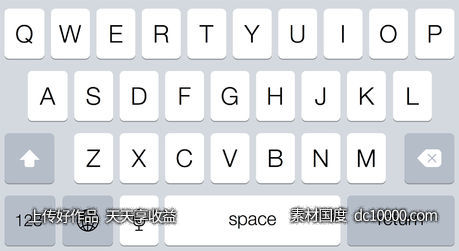 Keyboard iPhone 6 Plus-源文件-素材国度dc10000.com