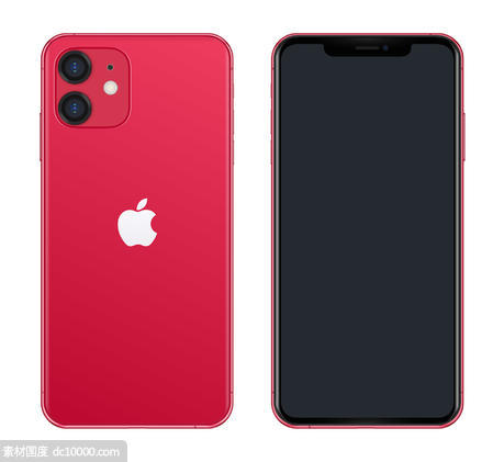 iPhone 11  红色模型 - 源文件
