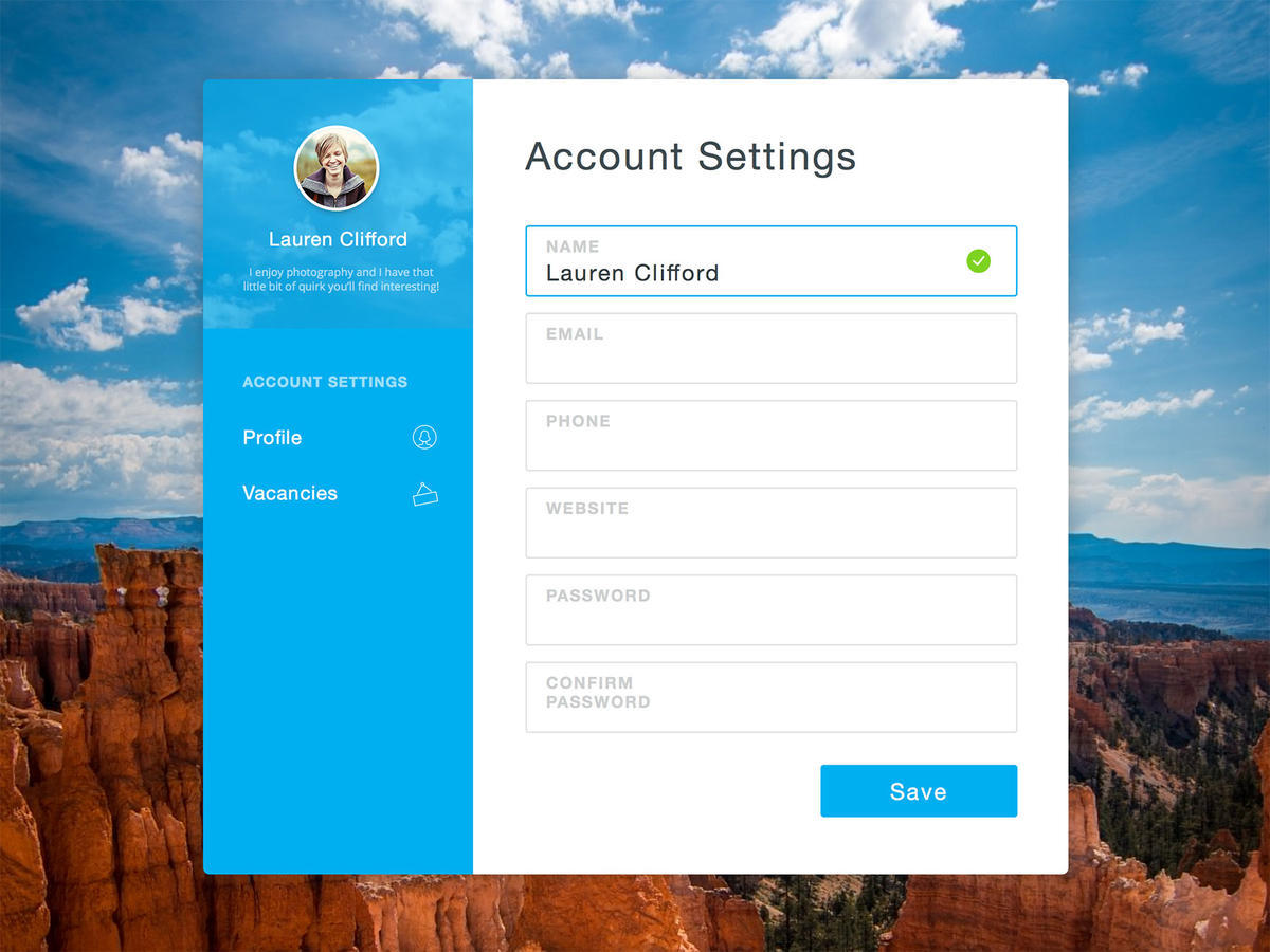Account Popup  Rebound