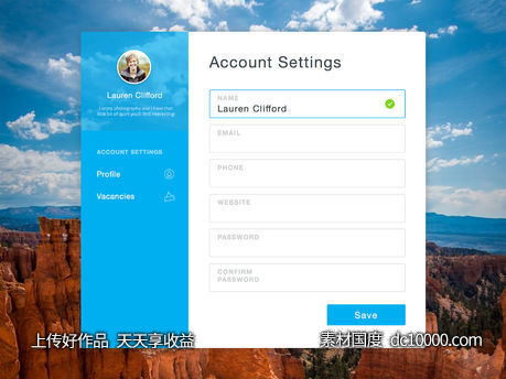 Account Popup  Rebound-源文件-素材国度dc10000.com