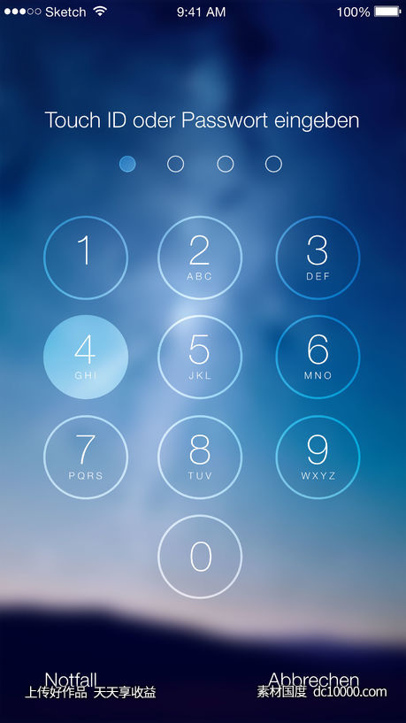 iOS PIN UI-源文件-素材国度dc10000.com