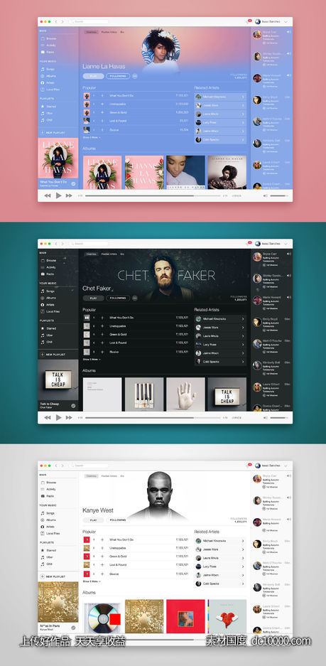Spotify and Apple Music-源文件-素材国度dc10000.com