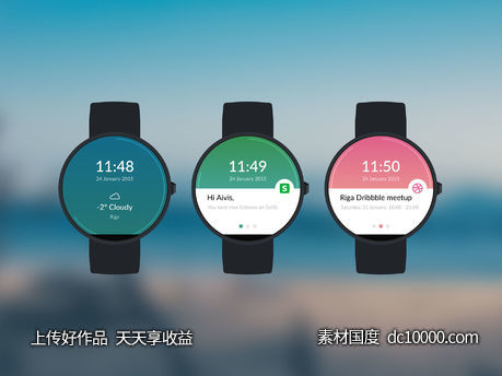 Moto 360 Watch-源文件-素材国度dc10000.com