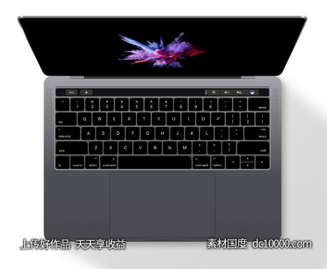 MacBook Pro 2016顶视图模型-源文件-素材国度dc10000.com