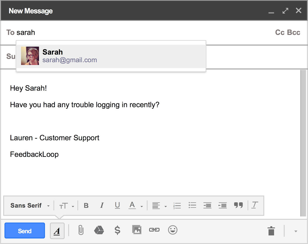 Gmail 新消息 UI