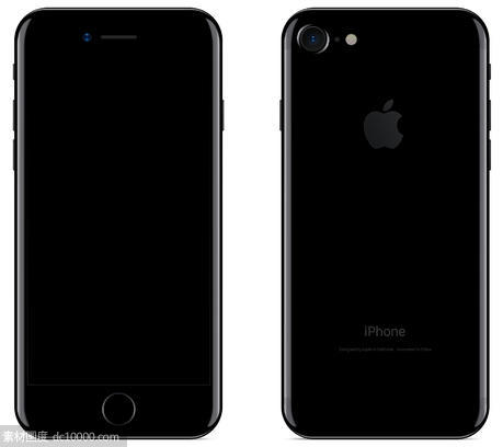 iPhone 7 亮黑色模型 - 源文件