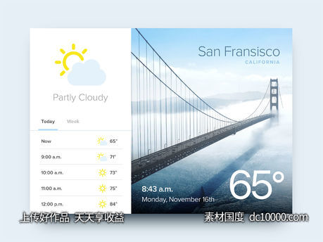 Weather Widget-源文件-素材国度dc10000.com