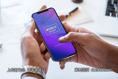 手持移动端手机样机素材下载[PSD]-源文件-素材国度dc10000.com