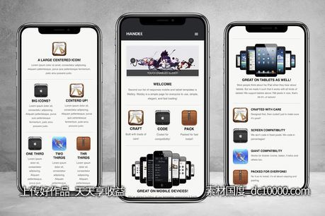 【HTML,CSS,JS】手机端平板电脑H5网站模板下载-源文件-素材国度dc10000.com