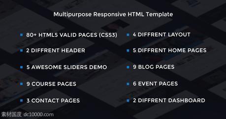 【HTML,CSS,JS】在线学习培训网站设计HTML模板 - 源文件