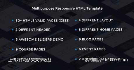 【HTML,CSS,JS】在线学习培训网站设计HTML模板-源文件-素材国度dc10000.com