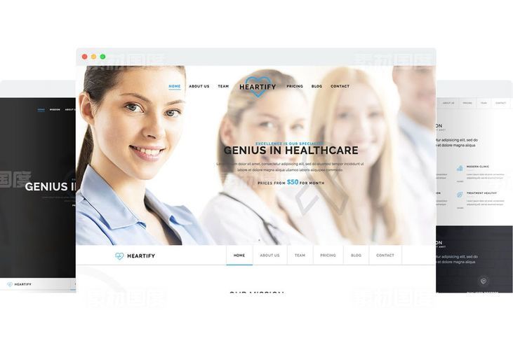 【HTML,CSS,JS】响应式医疗健康服务网站设计模板