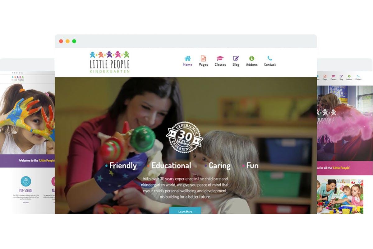 幼儿园托儿所网站设计Joomla模板 Little People  Kindergarten Joomla Template