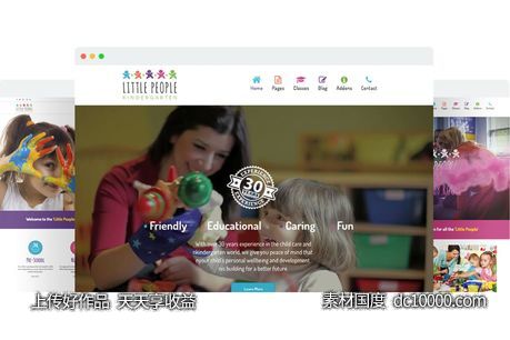 幼儿园托儿所网站设计Joomla模板 Little People  Kindergarten Joomla Template - 源文件