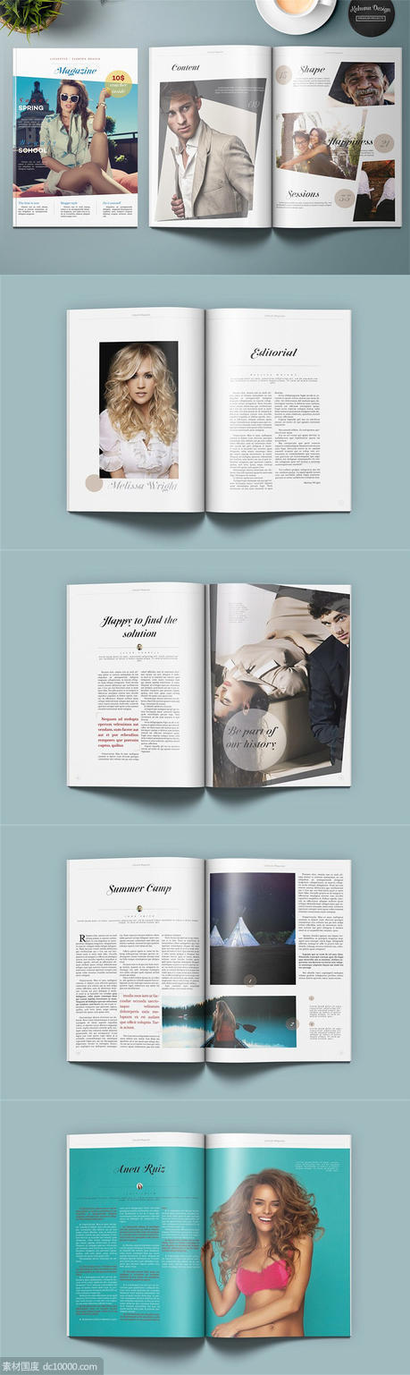 时尚生活方式的杂志画册模板 Lifestyle amp Fashion Magazine - 源文件