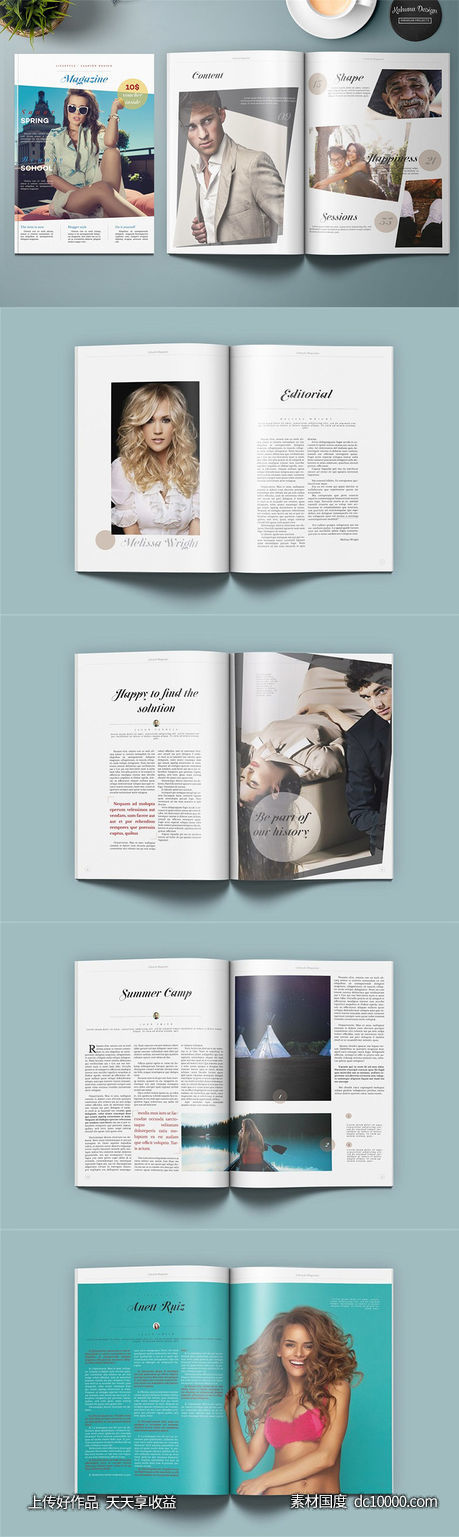 时尚生活方式的杂志画册模板 Lifestyle amp Fashion Magazine-源文件-素材国度dc10000.com