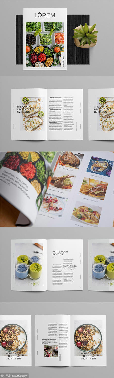 时尚高端画册品牌手册房地产楼书时尚杂志菜谱设计模板（indd） - 源文件