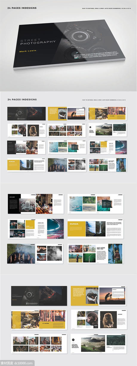 房地产楼书品牌手册画册时尚杂志标书设计模板（indd） - 源文件
