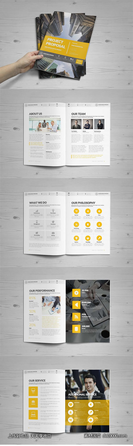 极简主义画册模板 Proposal Template-源文件-素材国度dc10000.com