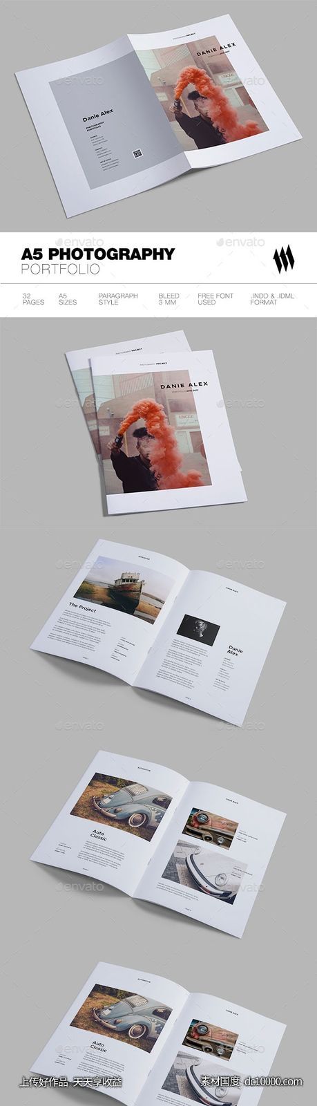 A5尺寸的大图高端indesign画册模版下载[indd]-源文件-素材国度dc10000.com