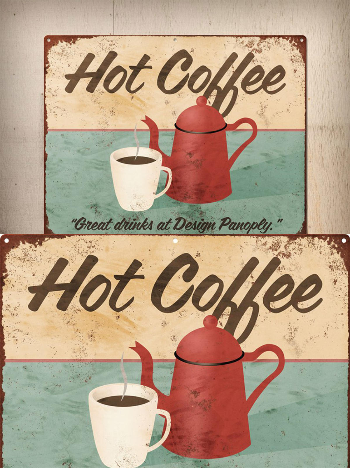 生锈的老式锡标志模板 Rusty Vintage Tin Sign Templates