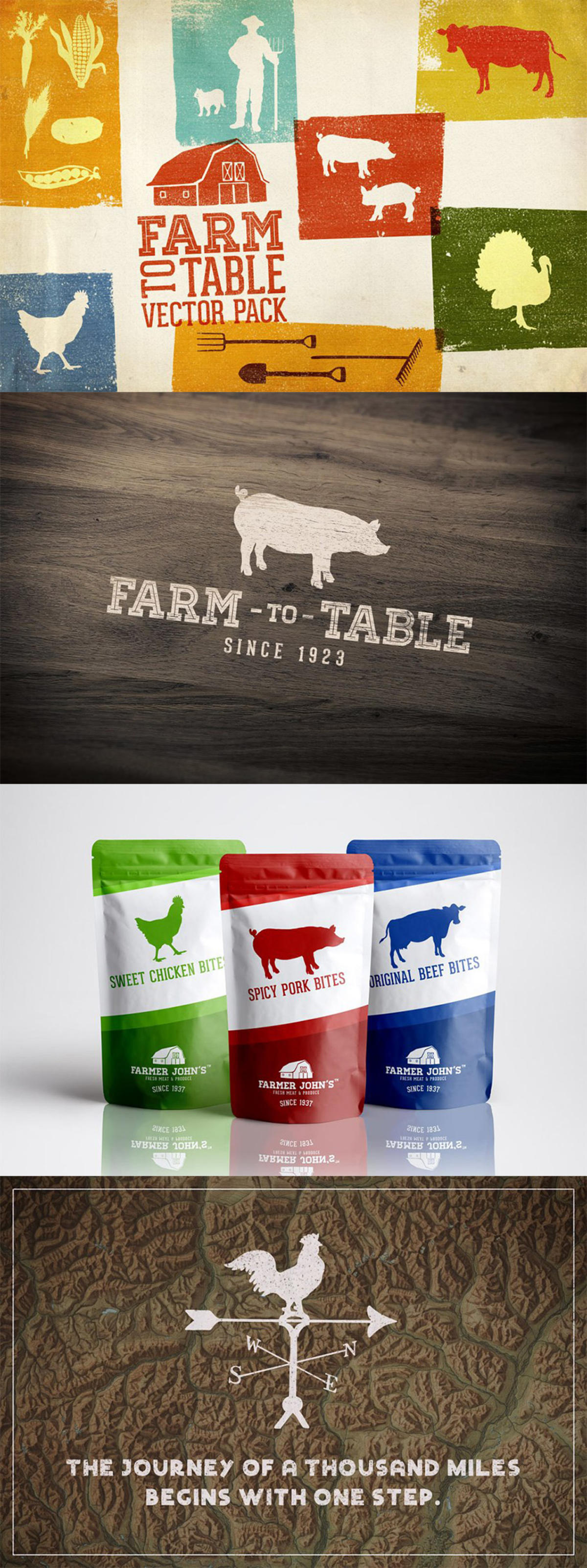 农场复古设计元素包v1 Farm to Table Vector Pack Volume 1