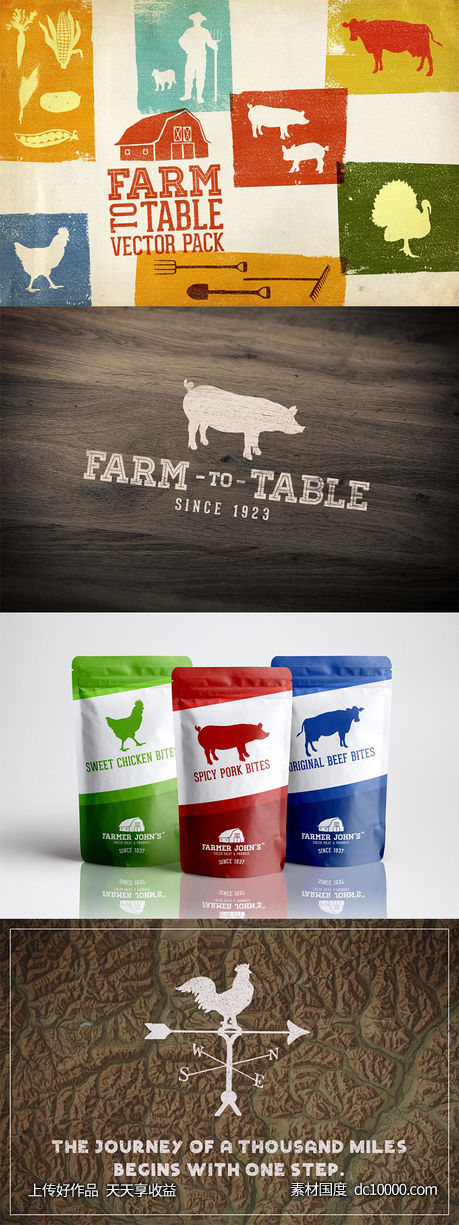 农场复古设计元素包v1 Farm to Table Vector Pack Volume 1-源文件-素材国度dc10000.com