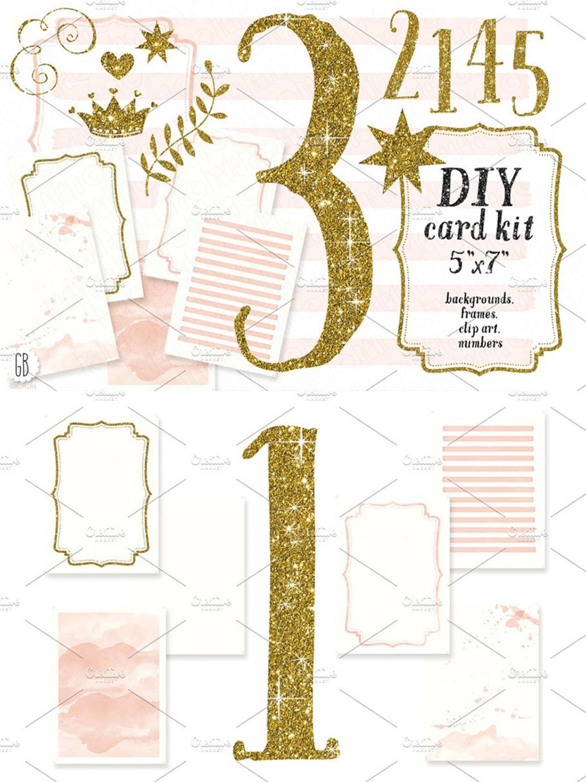 DIY生日贺卡设计素材 DIY birthday card elements