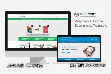 [PNG]电子书购书电商网站Joomla主题模板-源文件-素材国度dc10000.com