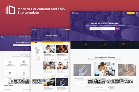 [HTML,CSS,SASS,JS]现代教育网站HTML模板-源文件-素材国度dc10000.com
