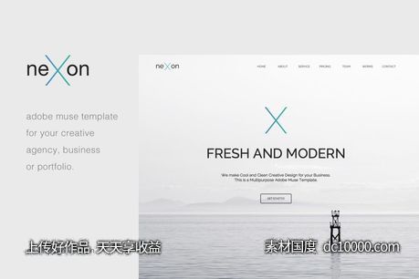 [JPG,PNG,ZIP,PDF]多用途网站创意设计Muse模板-源文件-素材国度dc10000.com
