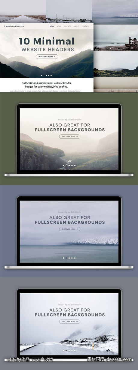 [JPG PSD]10张网站广告标题照片 10 Website Header Photos (MINIMAL 2)-源文件-素材国度dc10000.com
