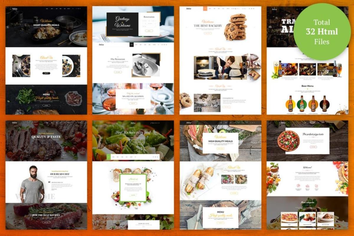 [HTML,CSS,JS,PSD]美食餐馆电商网站HTML模板