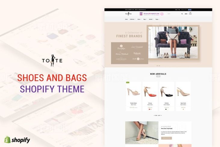 [PNG]服饰鞋包电商网站Shopify主题 Tote  Shoes and Bags Shopify theme