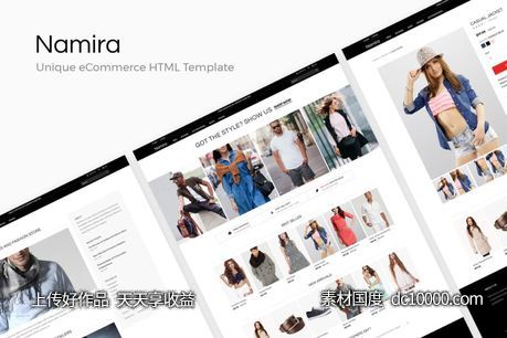 [HTML,CSS,SASS,JS]服装外贸电商网站HTML模板-源文件-素材国度dc10000.com