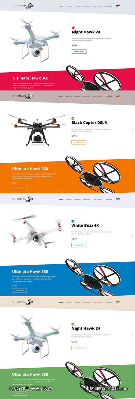 [ZIP,PDF]高科技产品官方网站Joomla主题模板 Hot Drones-源文件-素材国度dc10000.com