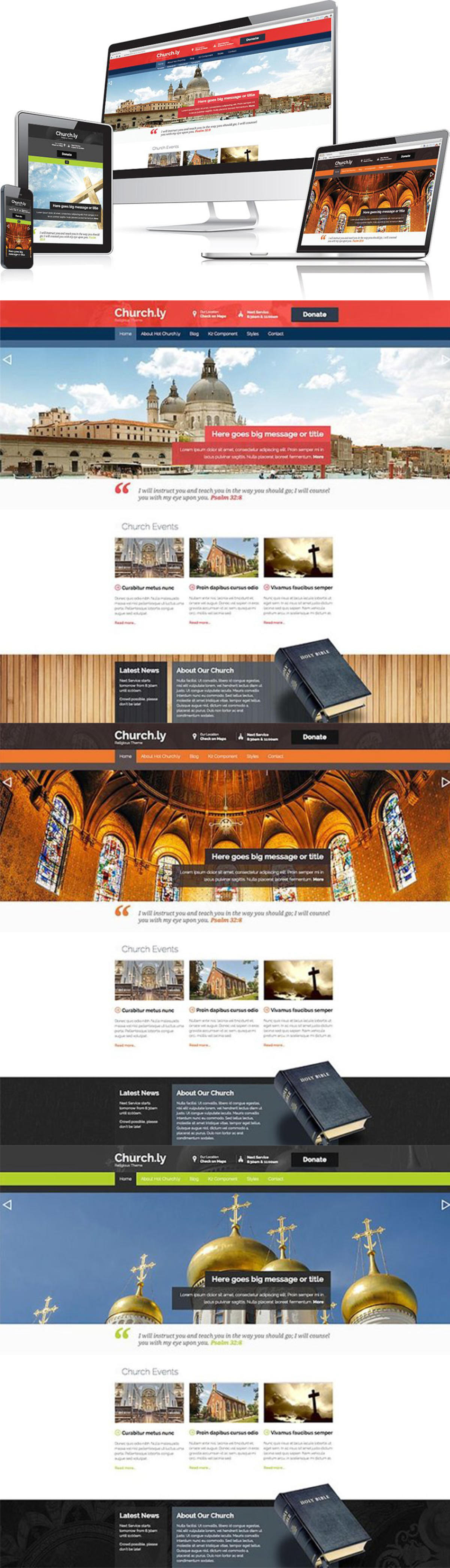 【ZIP,PSD,PDF】寺庙教堂Joomla主题 