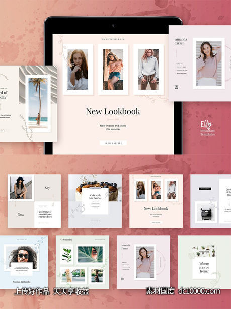 【PSD,JPG】Instagram社交平台创意模板合集v2 - 源文件