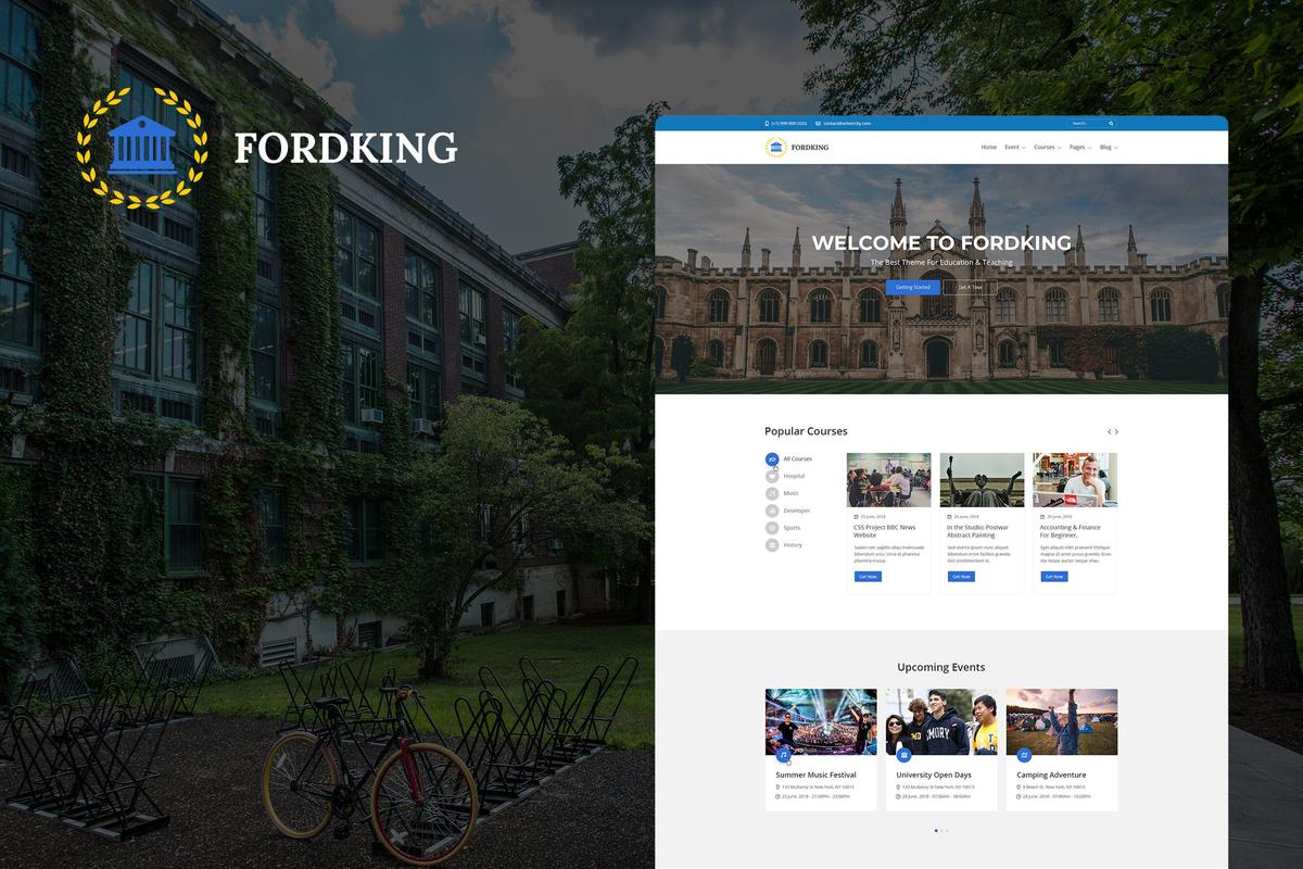 【psd】大学在线教育学习主题网站PSD模板