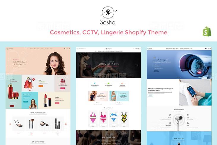 【GIF，png】美容化妆品网上商城Shopify商城主题模板