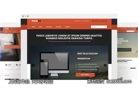 【HTML,CSS,JS】响应式多用途HTML5网站模板-源文件-素材国度dc10000.com