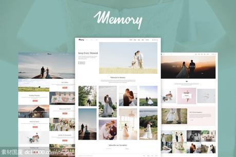 【psd】婚礼策划婚礼邀请婚纱摄影公司网站设计PSD模板  - 源文件
