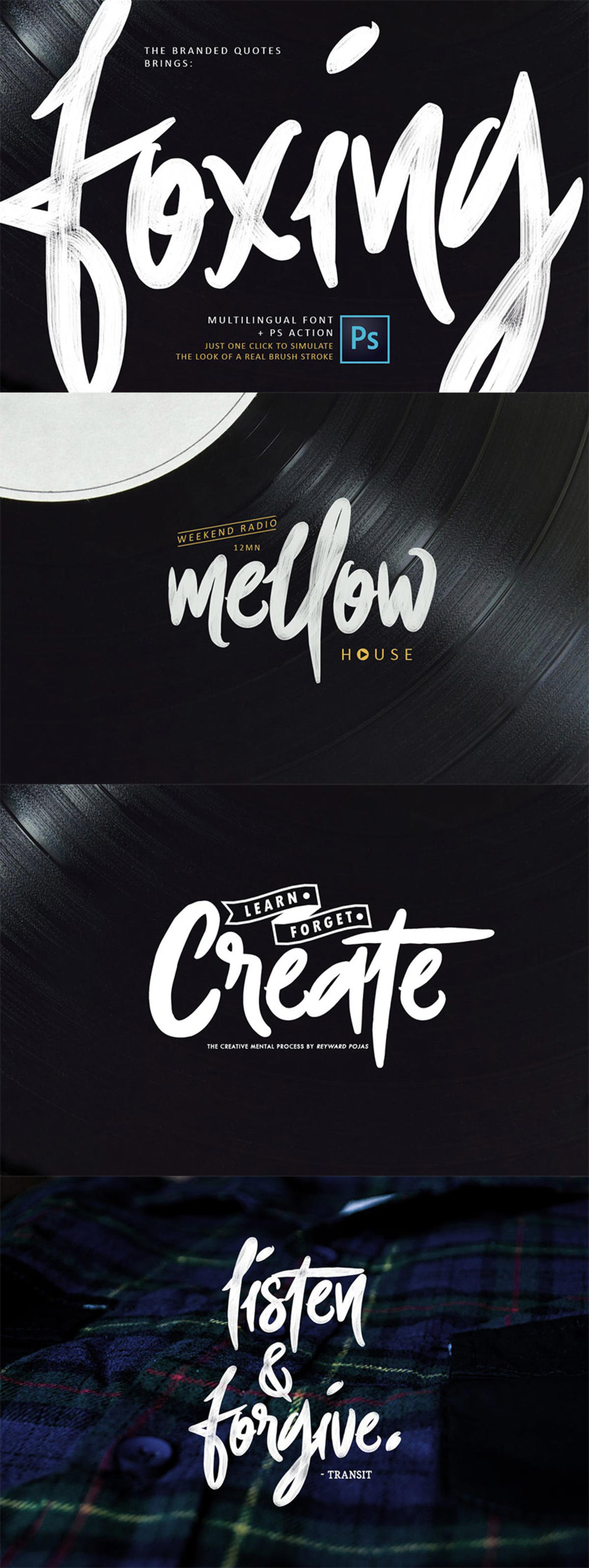 街头书法艺术英文字体字体样式PS动作