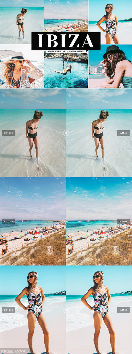 沙滩大海风景人物摄影后期处理LR调色预设【ATN,LRTEMPLATE】 - 源文件
