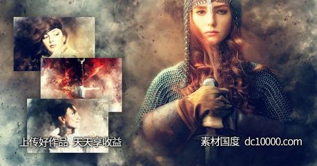 战争烟雾效果照片处理PS动作【ABR,ATN,TXT】-源文件-素材国度dc10000.com